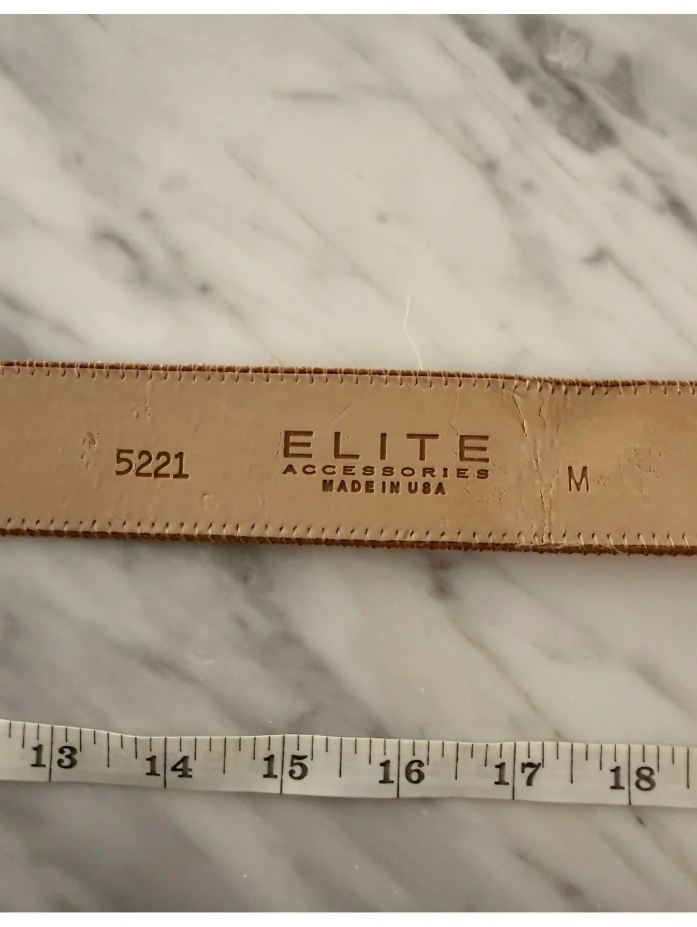 VIntage Elite Accessories Patchwork Belt with Decorative Stone Buckle